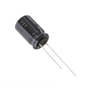 Distribuidor Autorizado: Condensador de Aluminio de 470 uF, 25YXF470MEFCT810X16, 470UF, 20%, 25V, Radial, de Montaje a Través de Orificio - Product Image 1