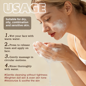 Espuma Facial Purificante Profunda con Extracto de Arroz Orgánico y Ácido Hialurónico, Libre de Crueldad Animal, para Piel Sensible, Control de Grasa e Iluminación - Product Image 5