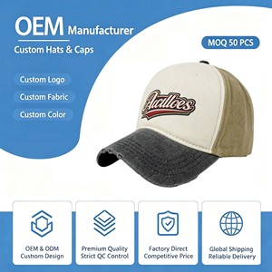Casquette de baseball vintage en coton 100% premium, douce, à 6 panneaux, avec logo brodé en relief personnalisé, unisexe, hip-hop, toutes saisons, vacances - Product Image 1