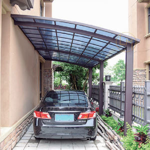 Cochera Doble Moderna de Aluminio y Toldo para Garaje - <span class=keywords><strong>Refugio</strong></span> Resistente e Impermeable para Jardín y Uso en Exteriores, Tamaño Personalizado - Product Image 6