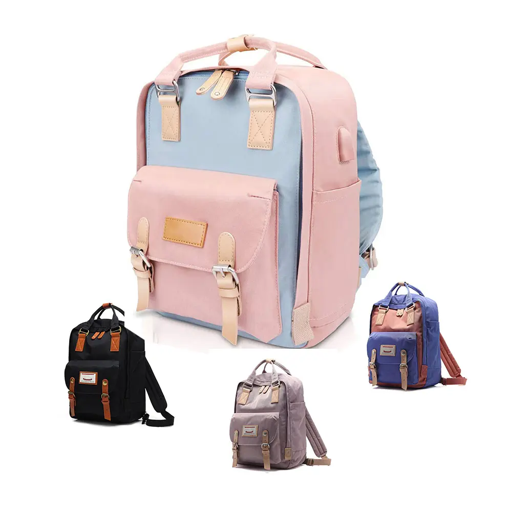 स्कूल दैनिक यात्रा युवा कार्यालय कॉलेज प्यारा गुलाबी लैपटॉप लड़कियों किशोर बैग स्कूल बैग