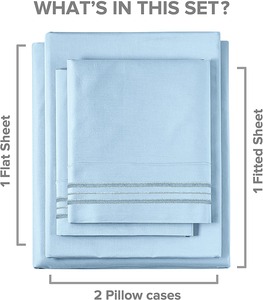 Nhà Sản Xuất Bán Buôn Nữ Hoàng Vua Kích Thước Bộ Đồ Giường <span class=keywords><strong>4</strong></span> <span class=keywords><strong>Pcs</strong></span> Sợi Nhỏ Mềm Polyester Giường Phẳng Được Trang Bị Sheets Set - Product Image 2