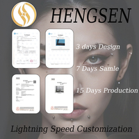 Hengsen ASTM F136 titane 16G fileté à l'intérieur plat dos boucle d'oreille coloré Cz oreille Lobe Cartilage Helix Piercing bijoux