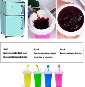 Venta al por Mayor de Vasos de Silicona Ecológicos Personalizados para Hacer Granizados, Máquina Manual para Hacer Helados Instantáneos, Dropshipping - Product Image 3