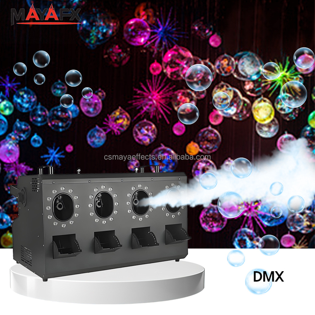 3000W LED Four Hole Fog Bubble Machine DMX Stage Smoke Bubble Machine for Performances Wedding