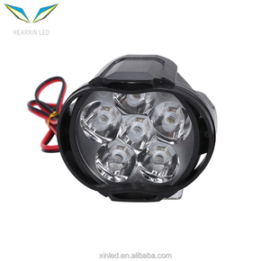 Focos LED para Motocicleta <span class=keywords><strong>de</strong></span> 6 Bombillas, Faro Delantero para Moto, Scooter, ATV, 12V, 6500K, Luz Blanca DRL - Product Image 1