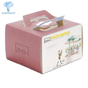Caja de Pastel Personalizada con Ventana y Asa de Papel para Cumpleaños, Impresa a Medida, de 6, 8, 12 Pulgadas, 10x10 - Product Image 5