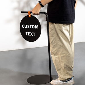 Классический рекламный знак магазина кофе-металлическая окрашенная отделка, передвижная двухсторонняя вывеска-витрина у входа - Product Image 2