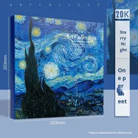 Carnet de croquis en papier rigide avec peinture à l'huile de Van Gogh, article tendance sur TikTok, épaissi, pour étudiants en art, dessin à la main, carnet de notes