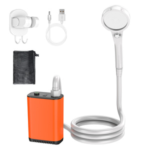 Bomba de ducha portátil para exteriores, alimentada por baterías recargables, para acampar, senderismo, viajar - Product Image 1