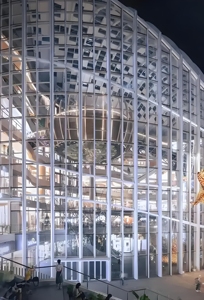 Bsl hiện đại được thiết kế thương mại Xây dựng nhôm Cửa sổ Tấm Kính đá mặt tiền hoạt động dễ dàng 5 năm bảo hành cho ngoài trời - Product Image 4