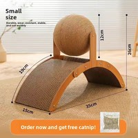Griffoir pour chat surdimensionné en forme de grande roue verticale en bois et sisal, résistant à l'usure, anti-stress, style mignon, jouet pour chaton
