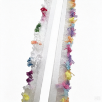 Bande élastique plissée en fil de nylon effet neige, motif papillon, extensible et moelleuse, couleurs assorties, faite à la main, pour ourlets de jupes et poignets - En stock