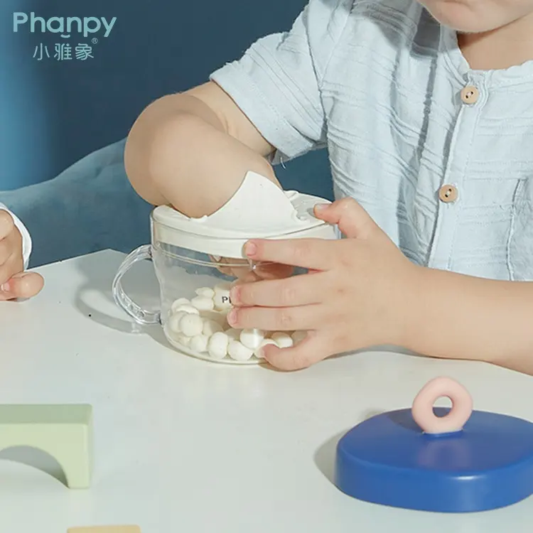 PH780634 Không Tràn Toddler Silicon Sippy Snack Cup Bìa Thực Phẩm Grade Silicone Sipper Cup Cho Trẻ Em Bé Với Mẫu Miễn Phí