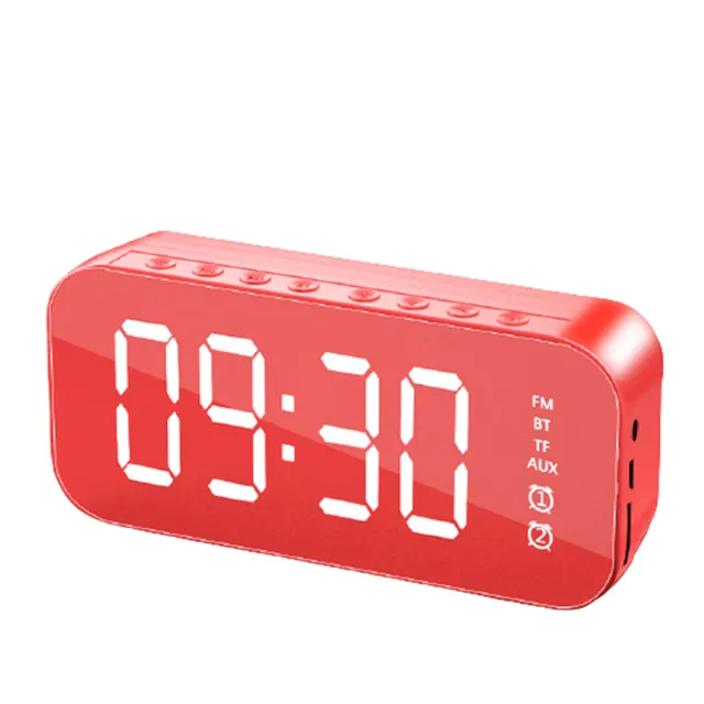 Mirror Wireless Blue tooth Speaker Small Mini Alarm Clock Portable Cannon Mini Broadcast the Card Instert Vehicular Audio System