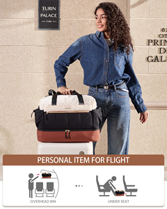 LOVEVOOK Fashionable Weekender Travel Duffle Bag Lightweight Zipper Waterproof Clinic Bag Sports Gym Bag with Shoe Compartment - Product Image 2