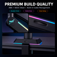 Support d'écran à bras articulé à ressort à gaz, fixation simple pour bureau, pour écrans plats ou incurvés de 17 à 32 pouces, VESA 75x75 100x100, réglable en hauteur, fixation par pince en C
