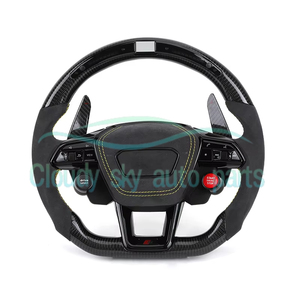 Nuevo Volante Deportivo S-Line de Cuero Completo con Botón de Arranque para R8 TTRS C6 C7 S7 S4 A4 B8 RS3 SQ5 S5 B9 A6 C8 <span class=keywords><strong>A3</strong></span> 2018 - Product Image 2