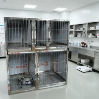 Adjustable Temperature Veterinary Stainless Steel Heated Cage for Animal Hospitals Portable Herta Brand