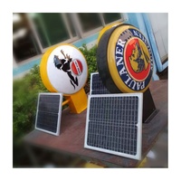 Panneau publicitaire lumineux LED circulaire en alliage d'aluminium, personnalisé, solaire, pneumatique, pour extérieur, panneau de porte, panneau lumineux, économie d'énergie