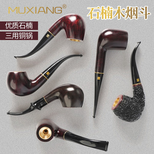 Wooden Smoking Pipe Bent Type Handmade Solid Wood Tobacco Pipe For Personal Gift - Product Image 2