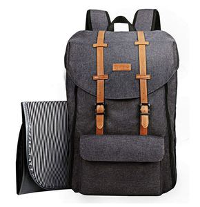 Sac à dos à langer grande capacité pour bébé, design double compartiment, tendance et stylé, idéal pour les voyages d'enfants/bébés - Vente chaude usine BSCI - Product Image 1