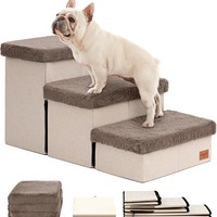 Escalier pliable antidérapant pour animaux de compagnie avec fermeture éclair, pour canapé et rangement, design tendance, pour chiens et chats