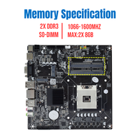 全新 HM65 薄型 Mini-ITX 主板支持 Intel 第二代和第三代笔记本电脑 CPU 2X DDR3 SO-DIMM NVME SSD SATA2.0 HM65 Mini-ITX 主板