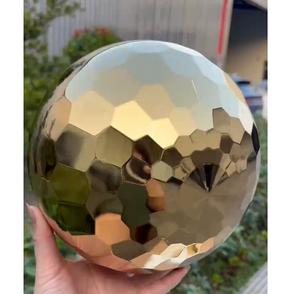 Sfera decorativa in ottone dorato in acciaio inossidabile per casa e giardino 100mm-1000mm - Product Image 2