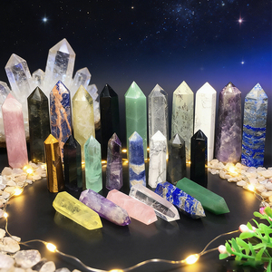 Piedras Curativas de Cristal Natural al por Mayor: Varita de Cristal de Amatista, <span class=keywords><strong>Cuarzo</strong></span> Rosa Transparente y Punta de Cristal - Product Image 3