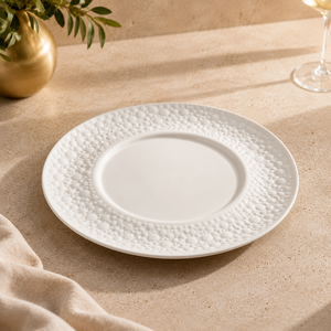 Assiettes en porcelaine blanche avec logo personnalisé, résistantes aux rayures, micro-réactives, assiettes haut de gamme pour restaurants, assiettes à entrées en céramique - Product Image 4