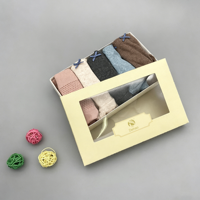 Scatola di Imballaggio per Biancheria Intima in Carta Kraft di Lusso Portatile con Logo Personalizzato, Rivestimento UV e Bronzatura per Vendita al Dettaglio di Abbigliamento