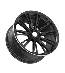 Jantes en alliage CNC RSJ pour <span class=keywords><strong>Audi</strong></span> 17 18 19 20 21 22 pouces, finition gris brillant, noir, 5x112, jantes argentées hyper brillantes 20 pouces - Product Image 3