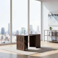 Table basse moderne en bois écologique BSCI-FSC OEM avec rangement, mobilier de maison, montage facile, design personnalisé, usage polyvalent, haute qualité