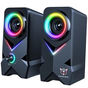 Neuankömmlinge Onikuma L2 Smart 10W 15-Zoll-Bluetooth-Lautsprecher-Sprachbox RGB Light Surround Sound USB-und drahtloser tragbarer Lautsprecher