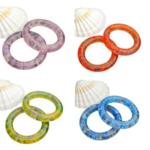 Pulseras de Resina Modernas de la Mejor Calidad, Brazaletes Acrílicos Coloridos para Mujer, Joyería Unisex, Accesorio de Moda para Boda - Product Image 1