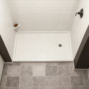 <span class=keywords><strong>Receveur</strong></span> <span class=keywords><strong>de</strong></span> <span class=keywords><strong>douche</strong></span> en pierre artificielle blanche, antidérapant, surface solide - Product Image 4