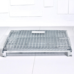 กรงตาข่ายเหล็กแบบพับได้พร้อมดีไซน์พับได้สำหรับเก็บในคลังสินค้า - Product Image 5