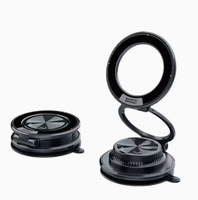 Support de téléphone magnétique universel pliable à rotation 360° avec ventouse pour voiture, cuisine, bureau, maison