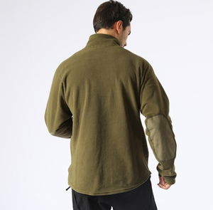 Chemises thermiques tactiques HBU816 en polaire intérieure et extérieure, pull épais avec col zippé et col montant - Product Image 3