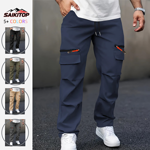 Pantalones Cargo Casuales <span class=keywords><strong>de</strong></span> Trabajo para Hombre, Pantalones Largos Holgados y a la Moda <span class=keywords><strong>de</strong></span> Pierna Recta, Pantalones Deportivos - Product Image 1