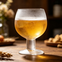Jarra de Cerveza de Vidrio Esmerilado sin Plomo al por Mayor, Base Pesada, Diseño Moderno y Redondo, para Restaurantes y Hoteles de Alta Gama
