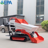 Mini-dumper sur chenilles 2T TOROS, transporteur sur chenilles hydraulique amphibie tout-terrain