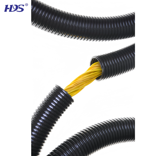 HDS Flexible Plastic Cable Sleeve Corrugated Pe Flexible Pipes Plastic Conduit Pipe Split Wire Loom Tubing OEM ODM