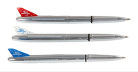 Stylo en métal d'aviation original avec empennage OEM, cadeaux exquis pour les pilotes, stylo souvenir pour les compagnies aériennes, stylo en métal pour FBO
