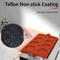 Pembuat Waffle Koin Emas Kustom Komersial OEM Mesin Waffle Mini Pembuat Waffle Cone