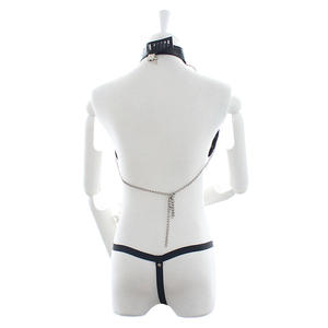 女性用ボディハーネス大人用メタルチェーンレザー服 - Product Image 3