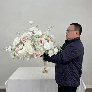 Centro de Mesa de Boda con Bola de Flores Artificiales de Seda Realista de Alta Calidad, Decoración con Rosas - Product Image 3