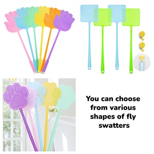 Pack de tapettes à mouches en plastique robustes, tapettes à mouches manuelles à long manche, tapettes à insectes de grande taille qui fonctionnent à l'intérieur et à l'extérieur - Product Image 6