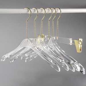 Wholesale Women's Pants Cloth Transparent Acrylic Hangers Clear Acrylic Clothes Hanger For Clothes
